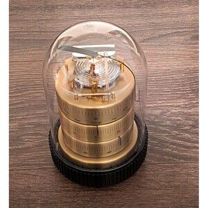 Howard Miller Made in Germany Collectible Brass & Glass Barometer Clear Dome